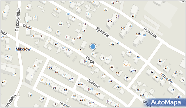 Mikołów, Długa, 17, mapa Mikołów