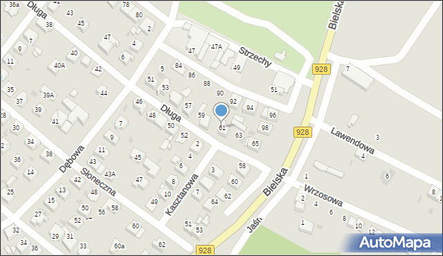 Mikołów, Długa, 61, mapa Mikołów