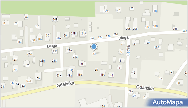 Mikoszewo, Długa, 23, mapa Mikoszewo