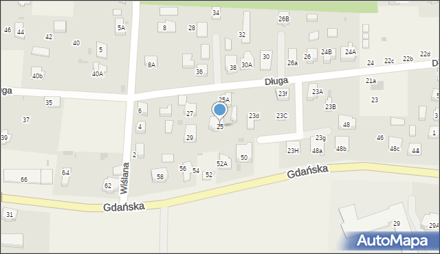 Mikoszewo, Długa, 25, mapa Mikoszewo