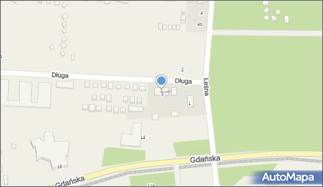 Mikoszewo, Długa, 3, mapa Mikoszewo