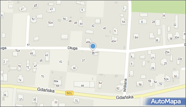 Mikoszewo, Długa, 35, mapa Mikoszewo