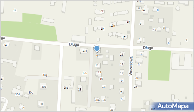 Mikoszewo, Długa, 9, mapa Mikoszewo