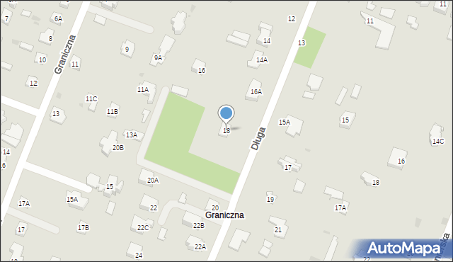 Milanówek, Długa, 18, mapa Milanówek