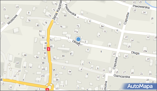 Milówka, Długa, 4, mapa Milówka