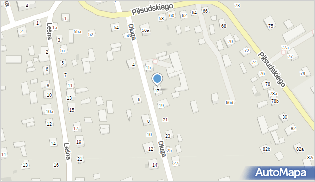 Modliborzyce, Długa, 17, mapa Modliborzyce