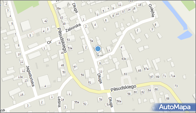 Modliborzyce, Długa, 7, mapa Modliborzyce