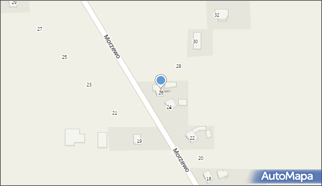 Morzewo, Długa, 26, mapa Morzewo