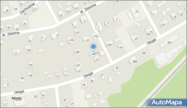 Mosty, Długa, 13b, mapa Mosty