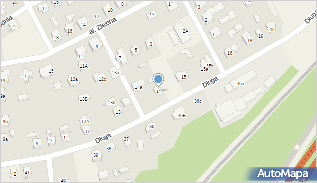 Mosty, Długa, 14, mapa Mosty