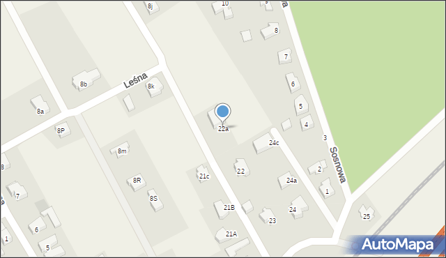 Mosty, Długa, 22a, mapa Mosty