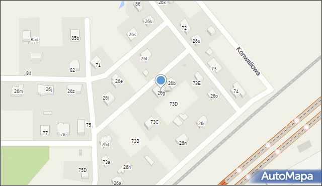 Mosty, Długa, 26g, mapa Mosty