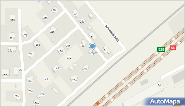 Mosty, Długa, 26p, mapa Mosty