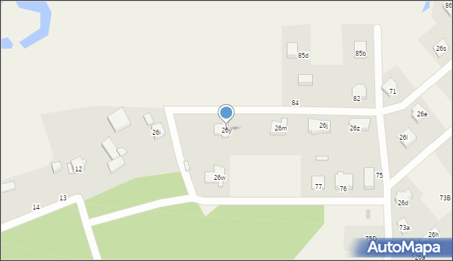 Mosty, Długa, 26y, mapa Mosty