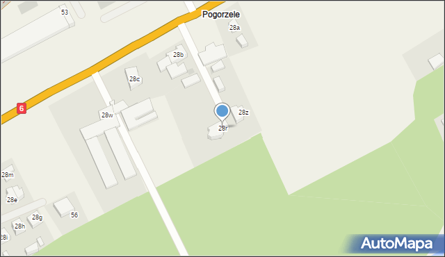 Mosty, Długa, 28r, mapa Mosty