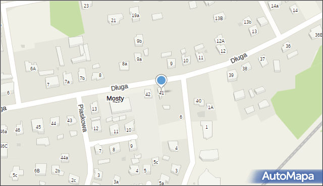 Mosty, Długa, 41, mapa Mosty