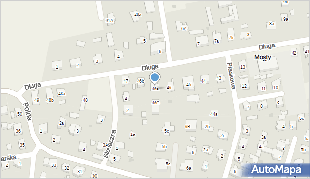 Mosty, Długa, 46a, mapa Mosty