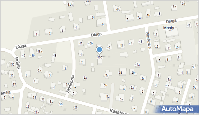 Mosty, Długa, 46C, mapa Mosty