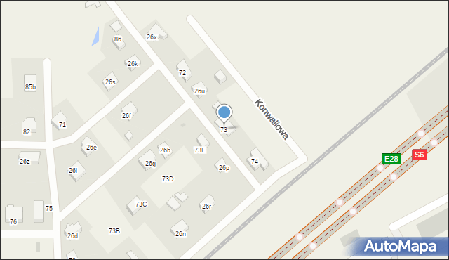 Mosty, Długa, 73, mapa Mosty