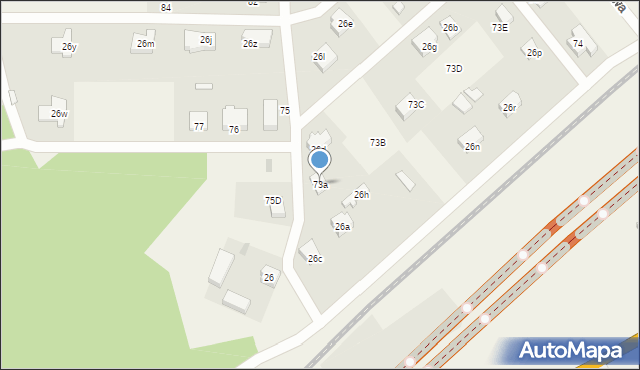 Mosty, Długa, 73a, mapa Mosty