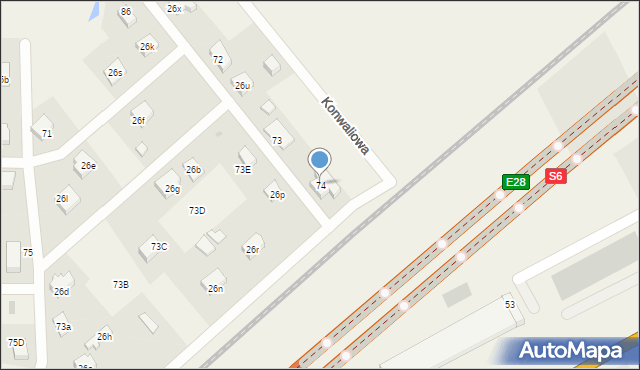 Mosty, Długa, 74, mapa Mosty