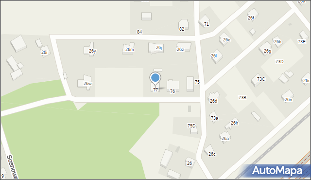 Mosty, Długa, 77, mapa Mosty