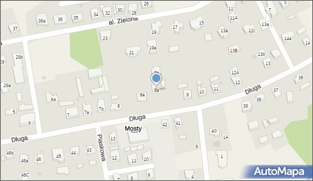 Mosty, Długa, 9a, mapa Mosty