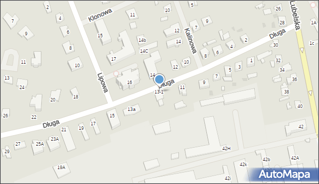 Mrągowo, Długa, 13-1, mapa Mrągowo