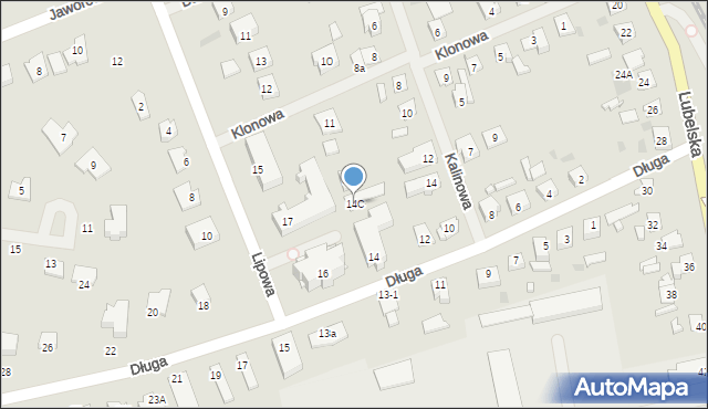 Mrągowo, Długa, 14C, mapa Mrągowo