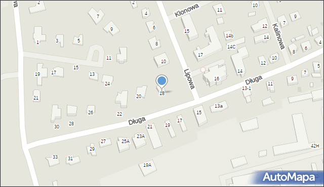 Mrągowo, Długa, 18, mapa Mrągowo