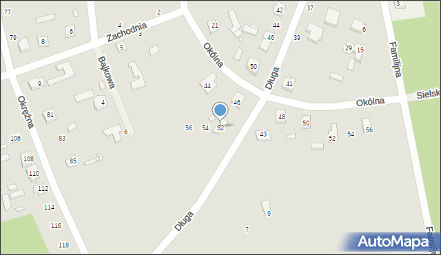 Mrozy, Długa, 52, mapa Mrozy
