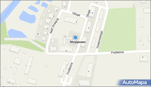 Mszanowo, Długa, 1, mapa Mszanowo