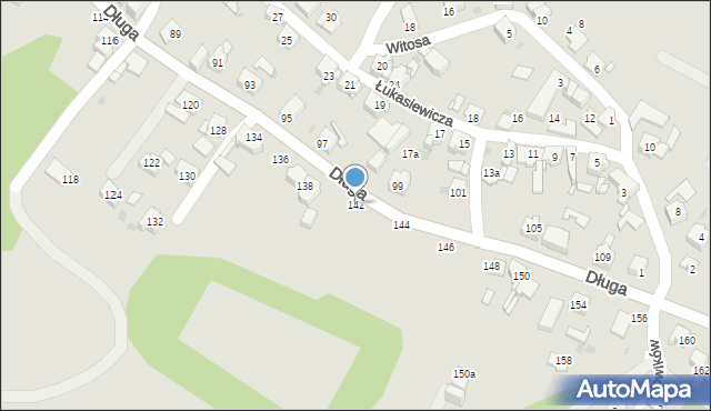 Mysłowice, Długa, 142, mapa Mysłowice