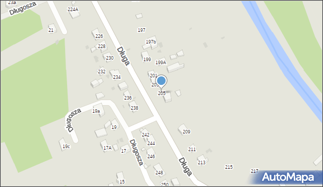 Mysłowice, Długa, 205, mapa Mysłowice