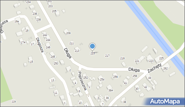 Mysłowice, Długa, 215, mapa Mysłowice