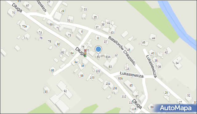 Mysłowice, Długa, 81, mapa Mysłowice