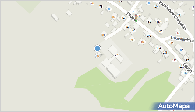 Mysłowice, Długa, 90, mapa Mysłowice