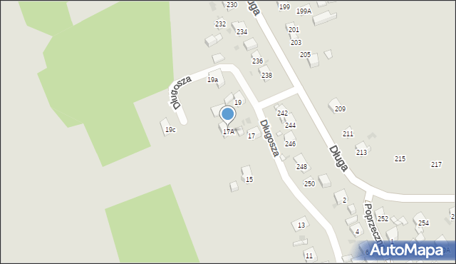 Mysłowice, Długosza Jana, 17A, mapa Mysłowice