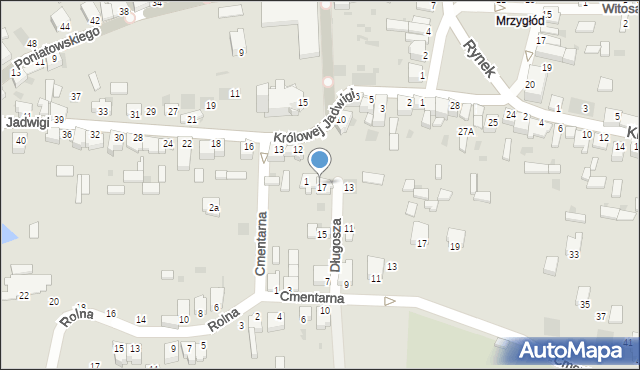 Myszków, Długosza, 2, mapa Myszków