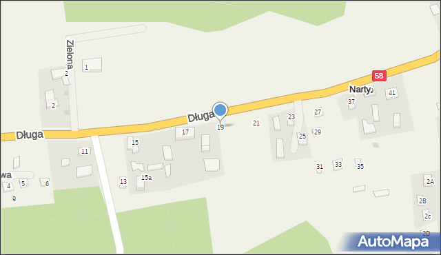 Narty, Długa, 19, mapa Narty