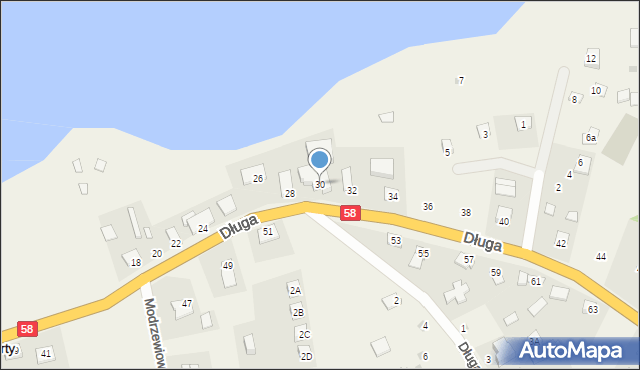 Narty, Długa, 30, mapa Narty