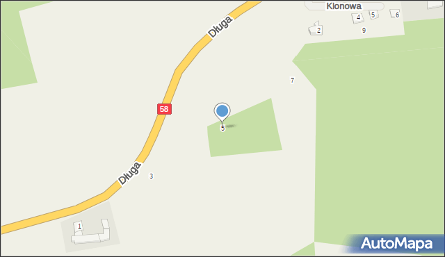 Narty, Długa, 5, mapa Narty