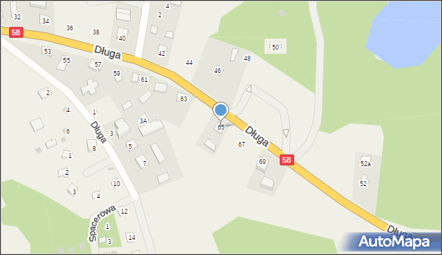 Narty, Długa, 65, mapa Narty