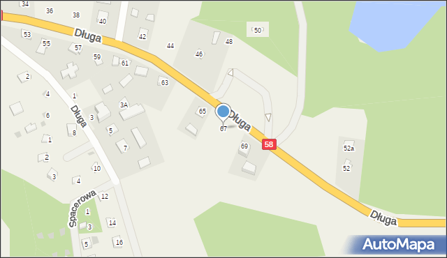 Narty, Długa, 67, mapa Narty