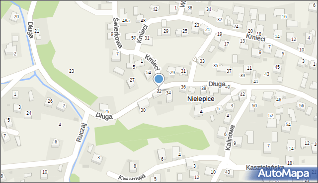 Nielepice, Długa, 32, mapa Nielepice
