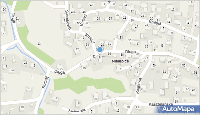 Nielepice, Długa, 34, mapa Nielepice
