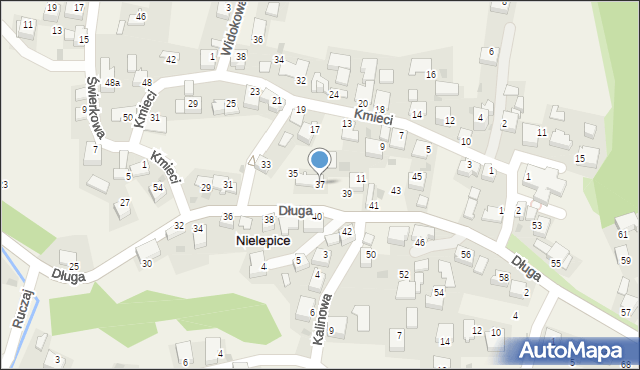 Nielepice, Długa, 37, mapa Nielepice