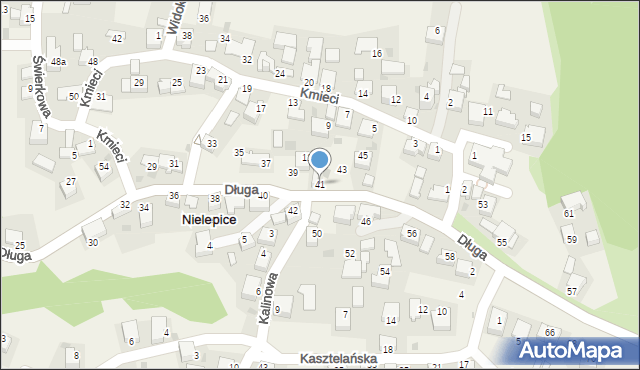 Nielepice, Długa, 41, mapa Nielepice