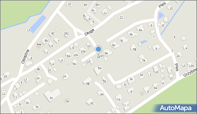 Niepołomice, Długa, 14, mapa Niepołomice