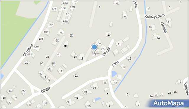 Niepołomice, Długa, 19, mapa Niepołomice